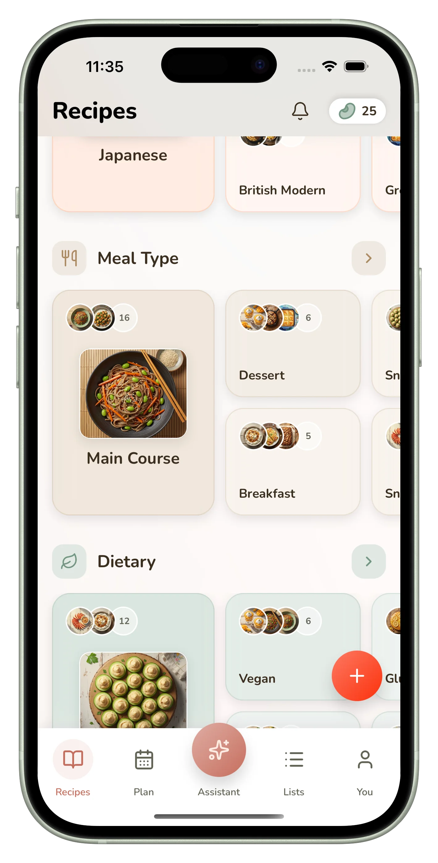 Pintos cookbook organized by cuisine and meal type categories